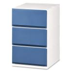 伸和 組み立て式チェスト　彩/F353 ダークブルー/35cm×3段