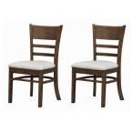 エイ・アイ・エス 白鏡面ダイニングテーブル用チェア2脚セット/TGKD-08x2 BR ブラウン/幅42x奥行50x高さ80cm