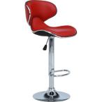 不二貿易 カウンターチェア　シェル/93291 レッド