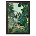 ショッピングポスター ポスター 0049 アンリ・ルソー 赤道上のジャングル 絵画 インテリア A3サイズ アート 新築祝い ギフト 模様替え 北欧  管理ID: