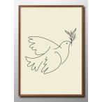 ポスター 12987 パブロ・ピカソ 平和の鳩 絵画 インテリア A3サイズ アート 新築祝い ギフト 模様替え 北欧 管理ID_