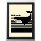 アート ポスター おしゃれ 絵画 インテリア BAUHAUS バウハウス BAUHAUS 鯨 クジラ A3サイズ 北欧 イラスト マット紙 管理ID_13600