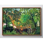 ショッピングポスター ポスター アンリ・ルソー エキゾチックな風景 北欧 絵画 インテリア A3サイズ アート 新築祝い ギフト 模様替え インテリア 管理ID:14304