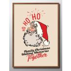  постер HO HO HO Santa Claus Рождество Северная Европа картина интерьер A3 размер искусство новое здание праздник . подарок узор изменение интерьер управление ID:14352