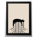 ポスター くつろぎ猫 ネコ 絵画 インテリア A3サイズ アート 新築祝い ギフト 模様替え 北欧 マット紙15689
