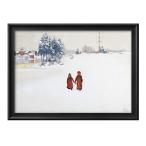 ポスター 1682 カール・ラーション 雪の上 絵画 インテリア A3サイズ アート 新築祝い ギフト 模様替え 北欧  管理ID: