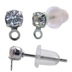  основа металлические принадлежности стразы серьги can есть 2 пара (4 штук ) ( rhodium ( серебряный цвет )) металлические принадлежности детали ручная работа craft аксессуары 