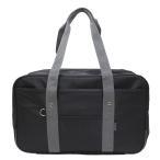 EXAS 多機能内ポケット大型ポリエステルスクールバッグ(ボストンバッグ) ブラックグレー