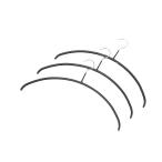 MAWA すべり落ちないマワハンガー 人体ハンガー 3本組 ブラック 110206