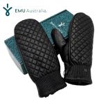 ショッピングemu EMU Australia エミュ 手袋 グローブ Margaret Mittens W7013 レザー 本革 キルティング ミトン シープスキン ムートン ボア ファー レディース