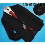 ショッピングコムサ 新品定価5万円 COMME CA MEN コムサメン『チェルッティ イタリア製生地』ギャバジン 無地 ジャケットS黒(05) 01GI01