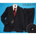 ショッピングoutlet 新品 STUDIO by DURBAN ダーバン 秋冬総裏 Super100'S 艶感ウール100% ギャバジン ストライプ スーツAB5黒(98) 0400086