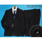 ショッピングoutlet 新品 STUDIO by DURBAN ダーバン 秋冬総裏 Super100'S 艶感ウール100% シャドーチェック ツーパンツ スーツAB5黒(99) 0401084