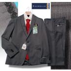 新品9.7万円 大手百貨店扱い 日本製 秋冬 『GUABELLO グアベロ イタリア製生地』ウール100%  ストライプ スーツA7灰(H)  1145081