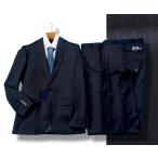 ショッピングoutlet 新品 大手百貨店扱い 秋冬総裏 艶感 ウール混ギャバジン ストライプ ツーパンツ スーツA4紺(B) 1146072