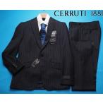 ショッピングoutlet 新品10.8万円 大手百貨店扱い 日本製 秋冬『CERRUTI チェルッティ 伊製生地』ウール100% ギャバジン ストライプ スーツYA5濃紺(B) 1202271