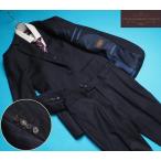 新品11.8万円 大手百貨店扱い 春夏『CANONICO カノニコ イタリア製生地』ウール100% ストライプ スリーピース スーツY5紺 13734