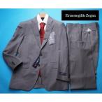 新品17.3万円 大手百貨店扱い 春夏『Ermenegildo Zegna ゼニア TRAVELLER 伊製生地』ウール100% ストライプ スーツA5灰(G) 1571261
