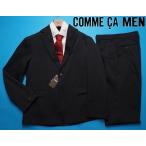ショッピングコムサ 新品定価7.5万円 COMME CA MEN コムサメン 秋冬 中空ポリエステルカルゼ セットアップ スーツL黒(05) 15JA06