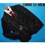 新品定価6.4万円 COMME CA MEN コムサメン 日本製 箔プリント シャイニー ジャケットM黒(05) 15JT17
