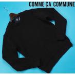 ショッピングコムサ 新品 COMME CA COMMUNE コムサコミューン ウォッシャブル ワッフル クルーネック ニットM黒(05)15KI07