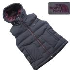 新品正規 ノースフェイス テフロン撥水 防水・透湿生地ハイベント SCOOP グースダウンベスト レディースSグレー(DGY)