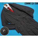 新品定価3.3万円 COMME CA ISM コムサイズム ウォッシャブル かすりチェック ダブル スリーピース スーツM灰(04) 25JC13/55PC13/03VC13