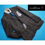 新品12.9万円 大手百貨店扱い 秋冬『Ermenegildo Zegna ゼニア Heritage 伊製生地』ウール100% チェック柄 ジャケットAB5茶(E) 3053050