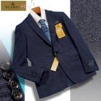 ショッピングoutlet 新品14.3万円 大手百貨店扱い 秋冬 日本製『Scabal スキャバル 英国製生地』シルク混ウール ツイード ジャケットAB6紺(B) 3250690