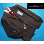 新品12.9万円 大手百貨店扱い 日本製 秋冬『Ermenegildo Zegna ゼニア 伊製生地』カシミヤ混ウール フランネル ジャケットBB8茶(E) 3251650