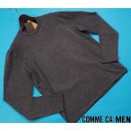 ショッピングコムサ 新品定価1.4万円 COMME CA MEN コムサメン 日本製 長袖ジャケットネックTシャツM灰(04) 40TE05