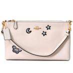 コーチ マルチポーチ COACH レザー パッチワーク ワッペン ラージ リストレット ポーチ ミニ ハンド バッグ チャーク 26647