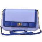 ケイトスペード バッグ katespade バイカラー レザー ターンロック 斜め掛け ショルダー バッグ ブルー 4004