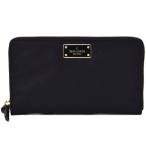 ケイトスペード 長財布 katespade ネダ レザー ナイロン ラージウォレット ジップ アラウンド 財布 ブラック 4924