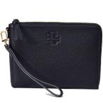 トリーバーチ 小物 TORY BURCH レザー テア ロゴ 刺繍 リストレット ラージ L字 ジップ クラッチ ポーチ ブラック 60913