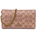 コーチ バッグ COACH コーティングキャンバス カーフレザー シグネチャー カラーブロック 3way ショルダー 斜め掛け クラッチ ベルトバッグ タン×ラスト 72161