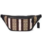 コーチ バッグ COACH ジャガード ぺブルレザー シグネチャー ウォーレン ストライプ ベルトバッグ 2way ウエスト ボディバッグ カーキ×ブラックマルチ C5292