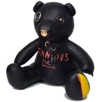 Yahoo! Yahoo!ショッピング(ヤフー ショッピング)コーチ ぬいぐるみ COACH ぺブルレザー スムースレザー ジャン ミシェル・バスキア コラボ コレクティブル テディベア ぬいぐるみ ブラック C6332