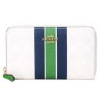 ショッピングコーチ 財布 コーチ 財布 COACH コーティングキャンバス レザー シグネチャー バーシティ ストライプ ミディアム ジップ アラウンド ウォレット 財布 チャークマルチ CBO79