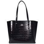コーチ バッグ COACH クロコダイル エンボスドレザー 型押し モリー ロゴ ショルダー トートバッグ ブラック CW018