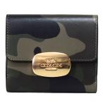 コーチ 財布 COACH カーフレザー カモフラ 迷彩柄 スモール エライザ ロゴ ウォレット コンパクト 二つ折り財布 ダークサイプレスマルチ CW802