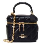 ショッピングコーチ コーチ バッグ COACH レザー キルティング アヴァ ロゴ スクエア ボックス チェーン クロスボディ 2WAY 斜め掛け ショルダー ハンドバッグ ブラック CY730