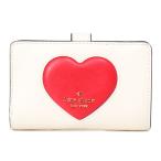 ケイトスペード 財布 katespade レザー パフィ ハート ロゴ ミディアム ウォレット 二つ折り コンパクト財布 メレンゲマルチ KK182