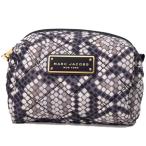 マークジェイコブス コスメポーチ MARC JACOBS ナイロン キルティング パイソン プリント コスメティック 化粧ポーチ グレージュスネークマルチ S220M06FA21