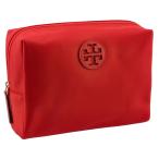 トリーバーチ アウトレットTORY BURCH ナイロン ダブルTロゴ コスメポーチ ポーチ BRILLIANT RED 73199 0001 612