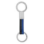 BVLGARI ブルガリ キーリング キーホルダー 雑貨 小物 メンズ レディース アウトレット ブラック ブルー レザー 送料無料 288596 GRAIN/BLK