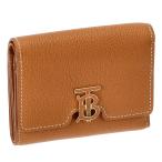 ショッピングBURBERRY BURBERRY バーバリー 三つ折り財布 ミニ財布 財布 メンズ レディースアウトレット ブラウン レザー ボタン式 送料無料 8049218 B1860