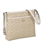 COACH コーチ ショルダーバッグ バッグ レディース アウトレット ホワイト ベージュ シグネチャー レザー ファスナー式 送料無料 CCQ21 IMXDM