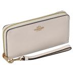COACH コーチ 長財布 財布 ストラップ付き レディース アウトレット ホワイト ベージュ レザー ファスナー式 送料無料 C4451 IMCHK