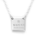 GUCCI グッチ ネックレス ペンダント アクセサリー メンズ レディース アウトレット シルバー スクエア型 送料無料 223514-J8400 8106